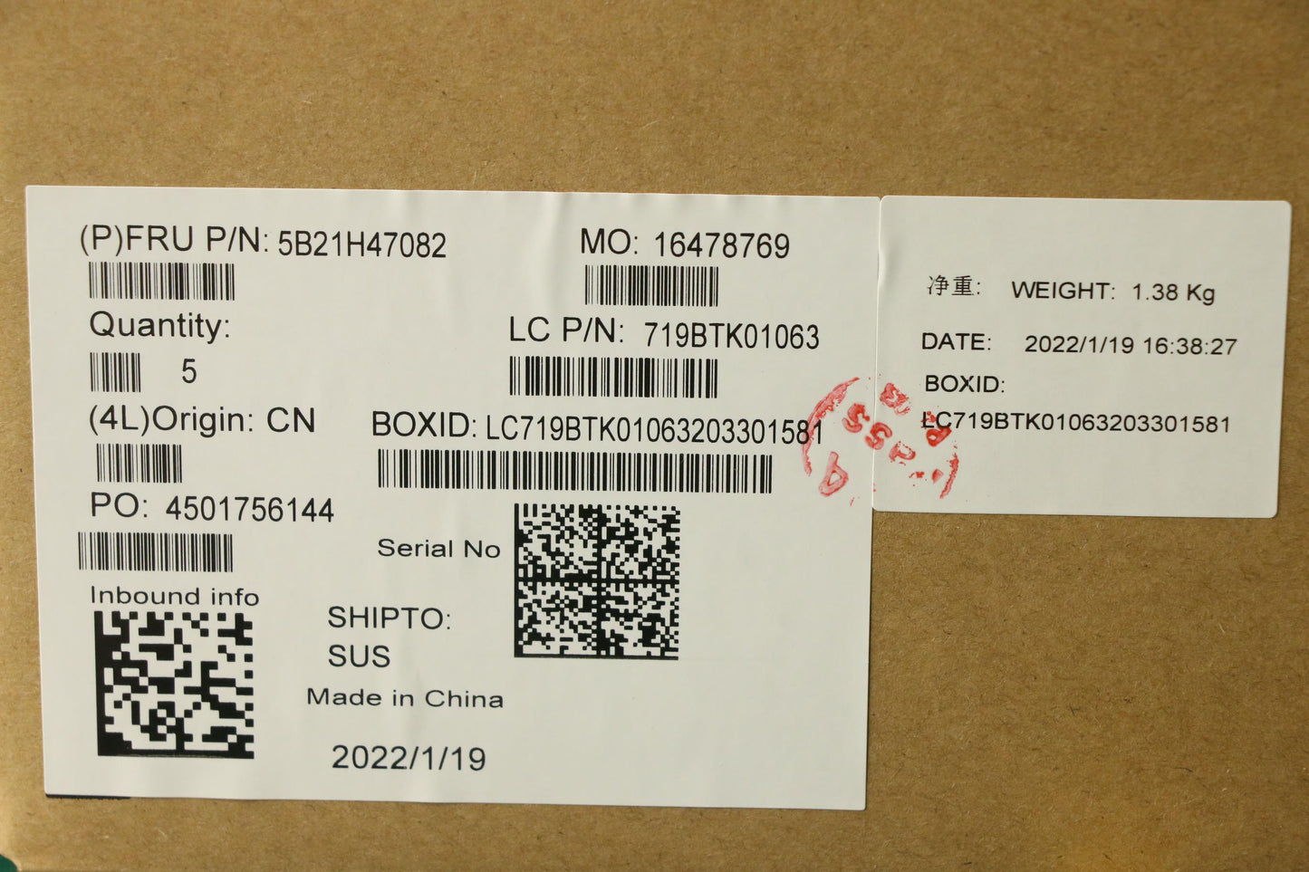 Lenovo Motherboard with i5-1145G7, 16GB RAM, vPro, Windows Support - 5B21H47082