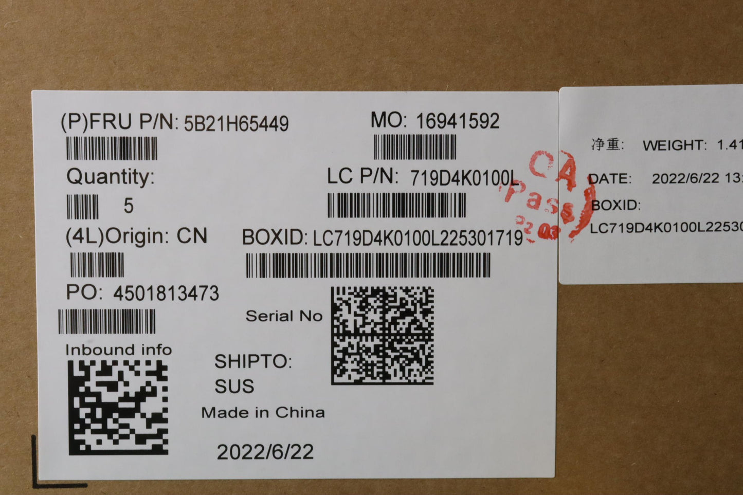 Lenovo Motherboard i5-1250P, 8GB RAM, TPM, Windows DPK - 5B21H65449