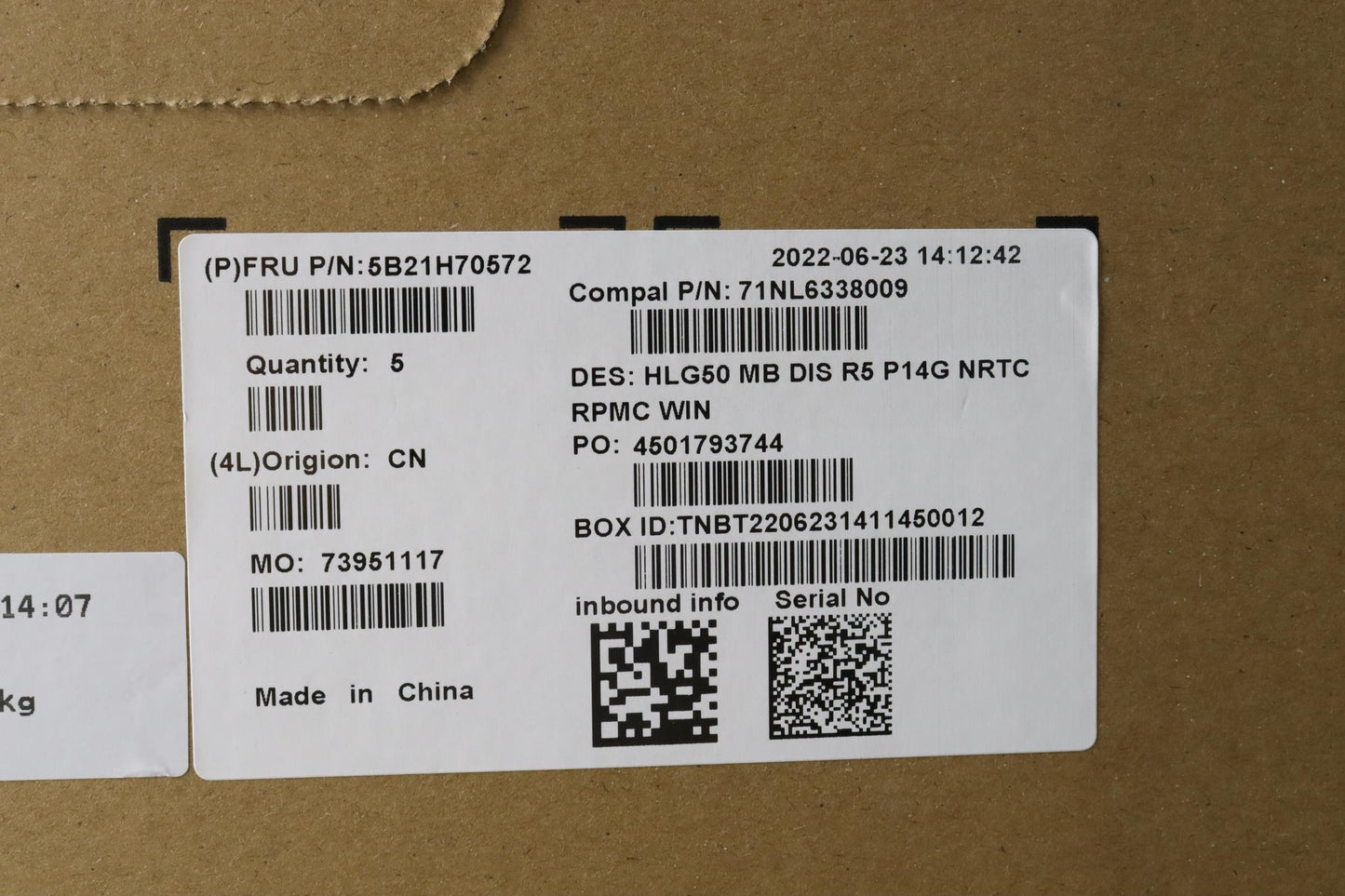 Lenovo Motherboard, R5-6600H, 3050TI 4GB, Windows - 5B21H70572