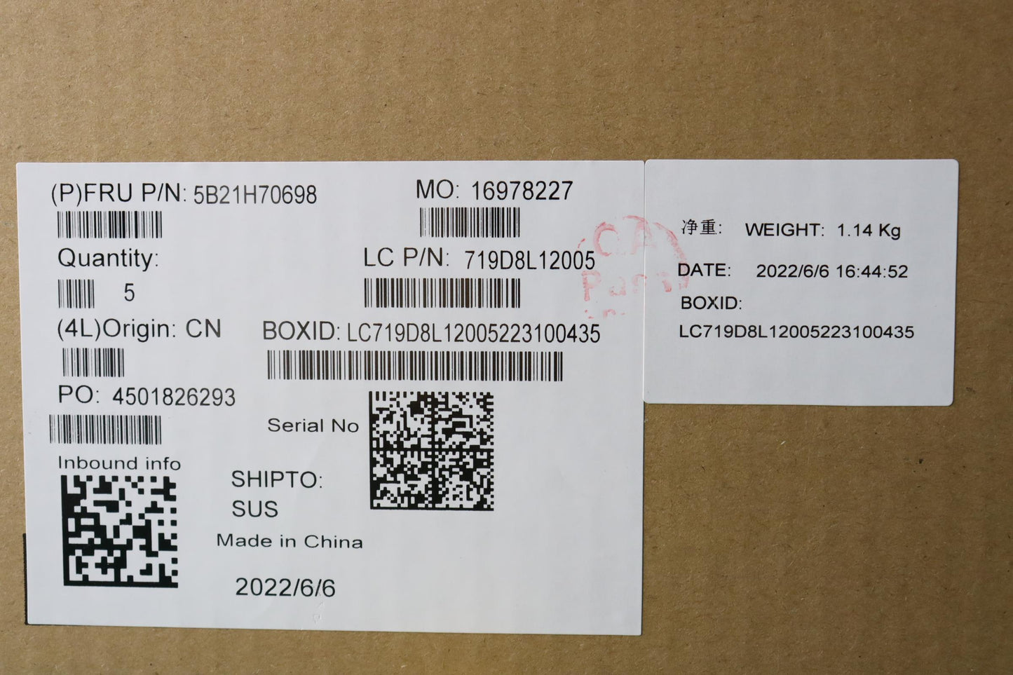 Lenovo Motherboard i7-1255U, MX550 2GB, 16GB RAM, Windows DPK - 5B21H70698