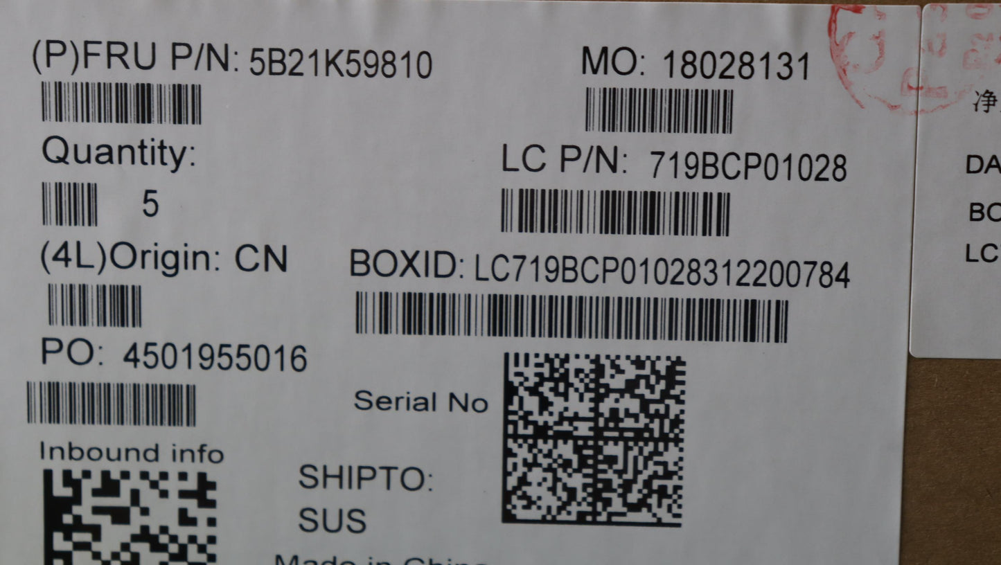 Lenovo Motherboard BDPLANAR, i7-1165G7 Iris, Windows, TPM Enabled, ABS - 5B21K59810