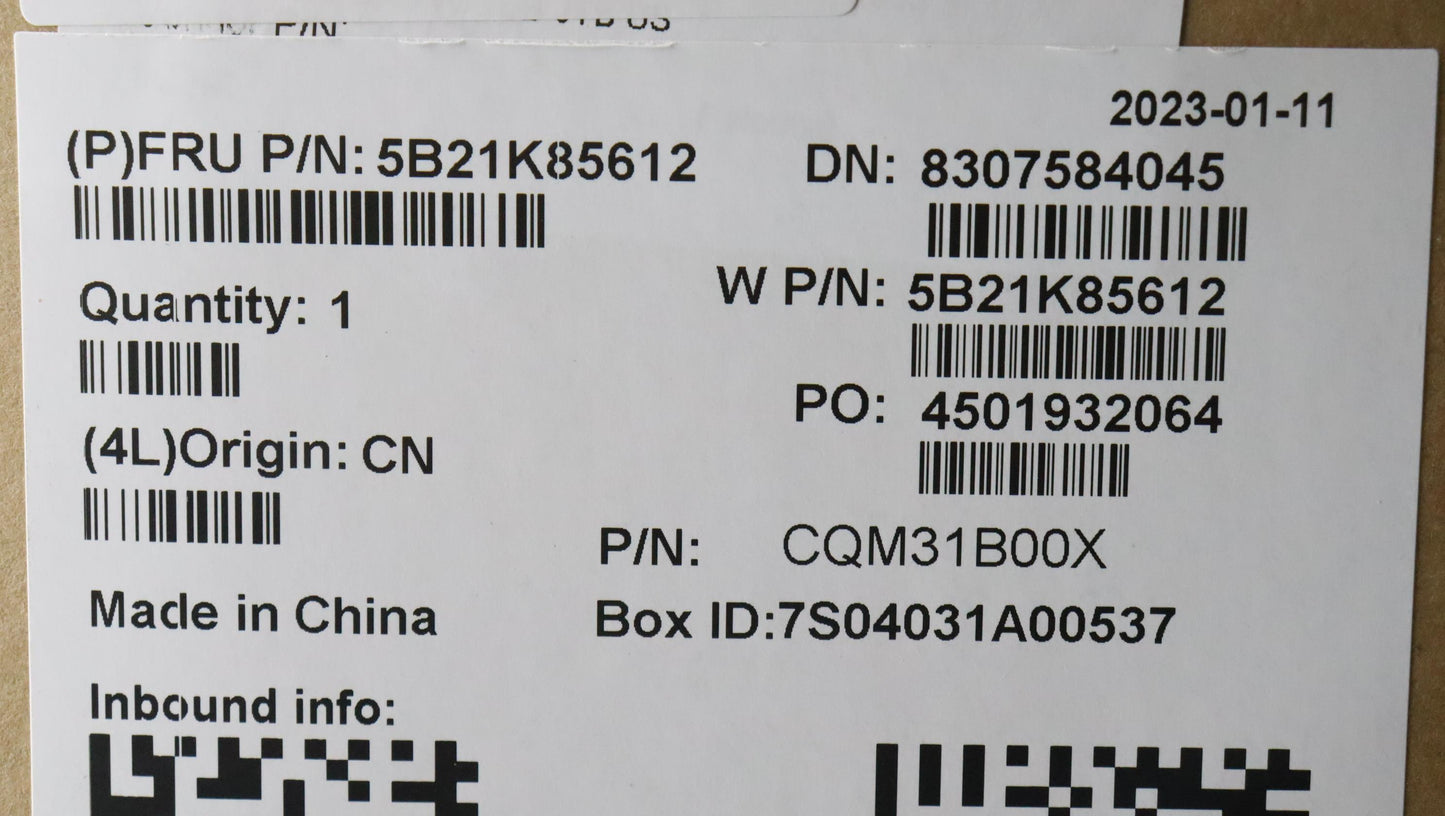 Lenovo System Board, FLi7-1165G7, 16GB, WIN, YAB - 5B21K85612