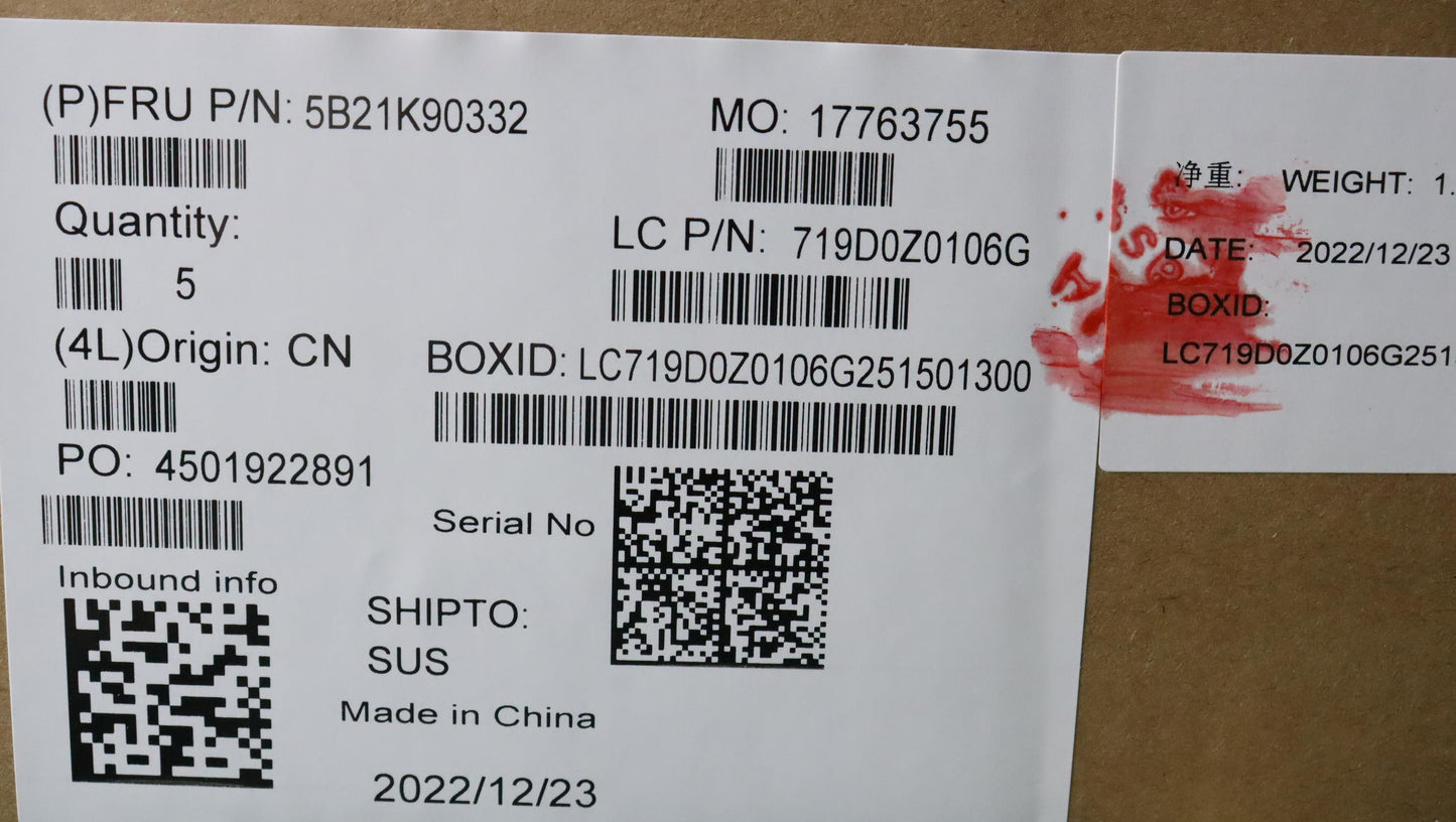 Lenovo Motherboard, i5-1235U, 16GB RAM, AX211 WLAN, Windows - 5B21K90332