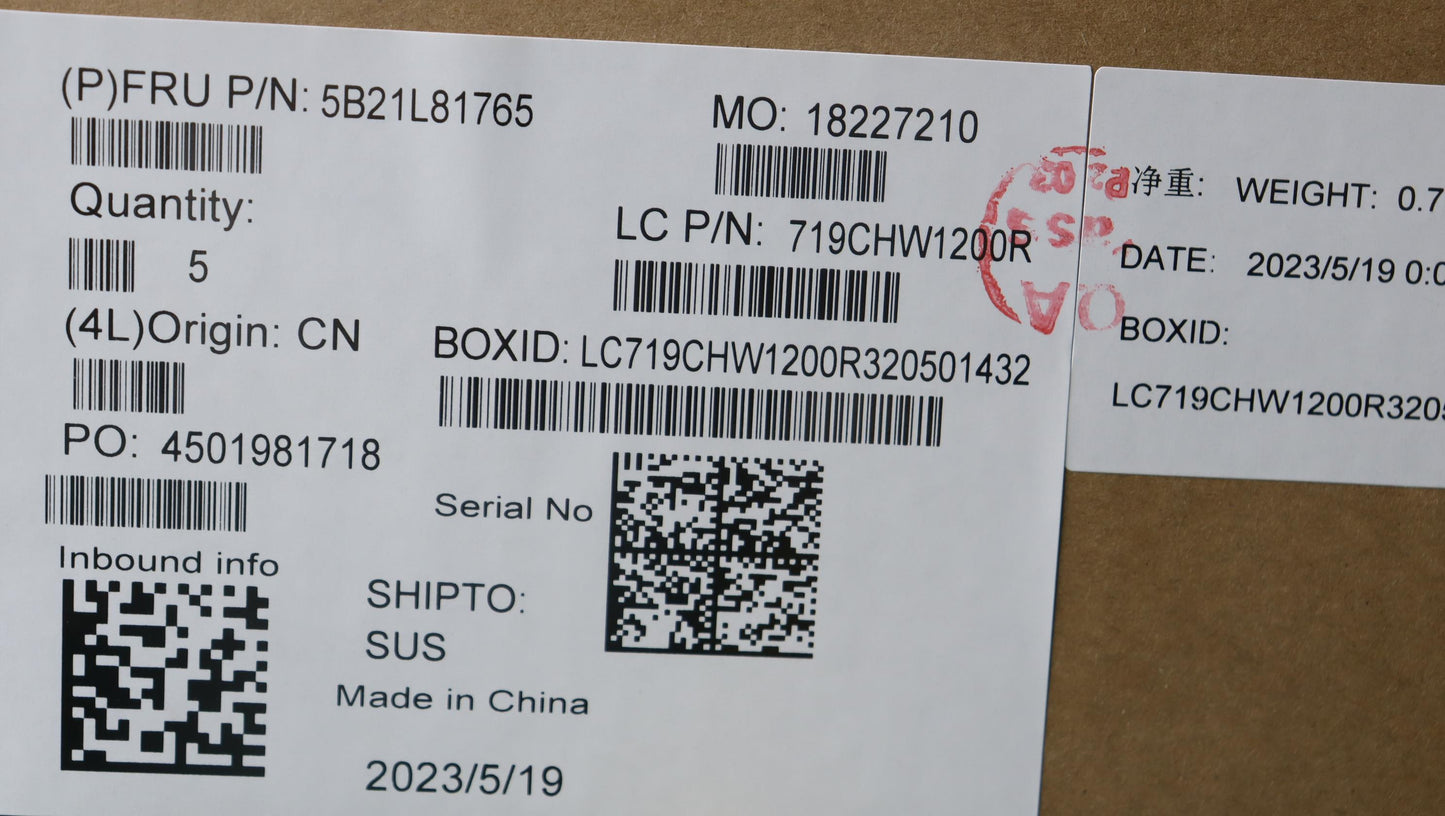 Lenovo Motherboard BDPLANAR, Intel N5100, 8GB RAM, 64GB eMMC, Network Module, MPS - 5B21L81765