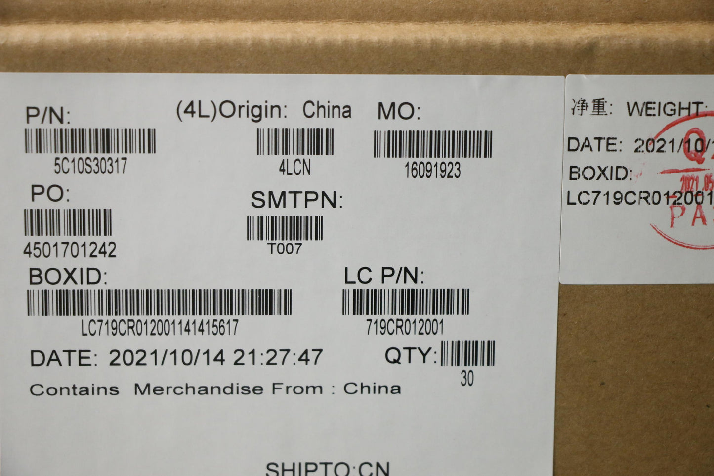 Lenovo EDP Cable - 5C10S30317