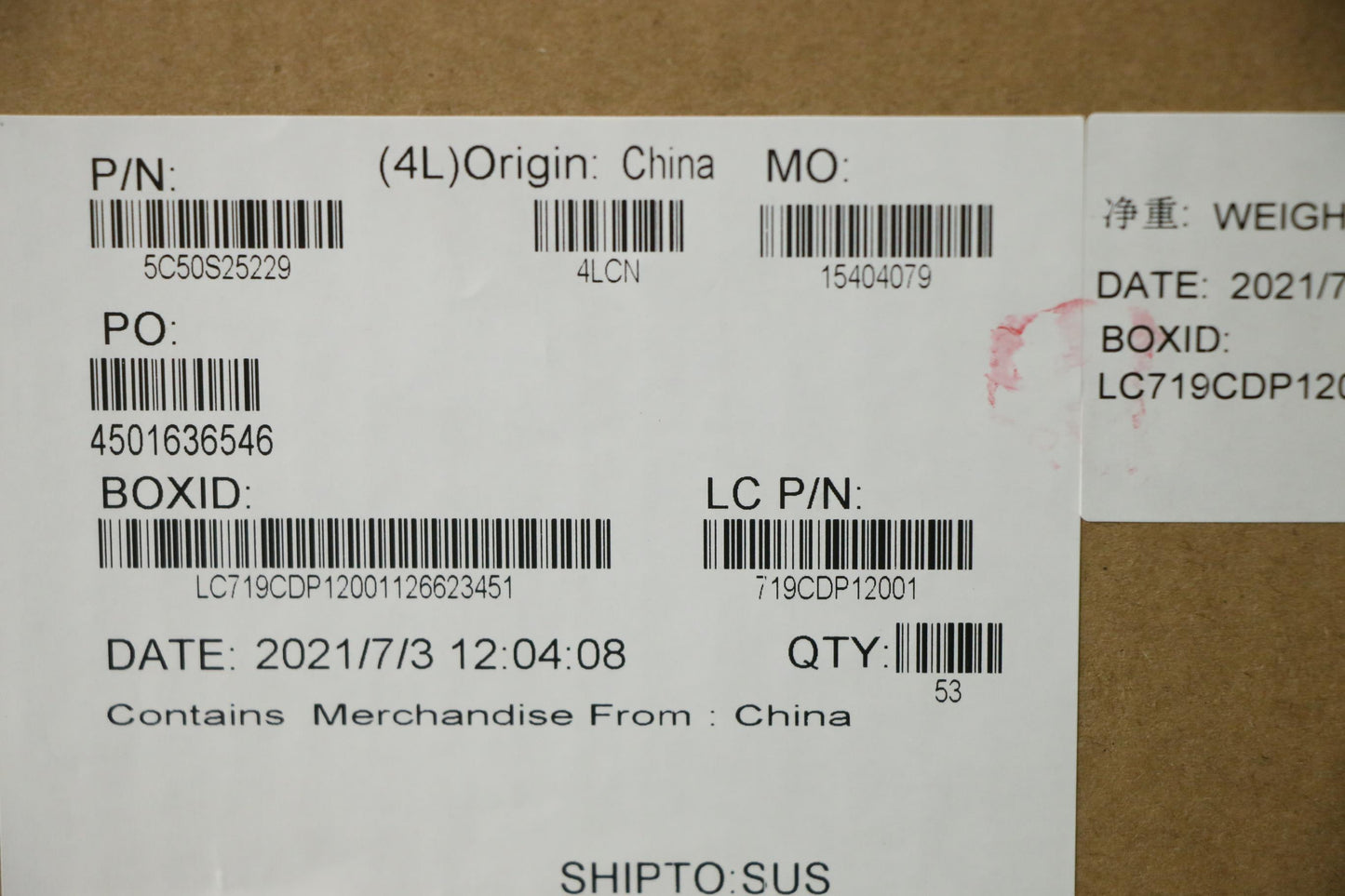 Lenovo USB Board, CARDPOP - 5C50S25229