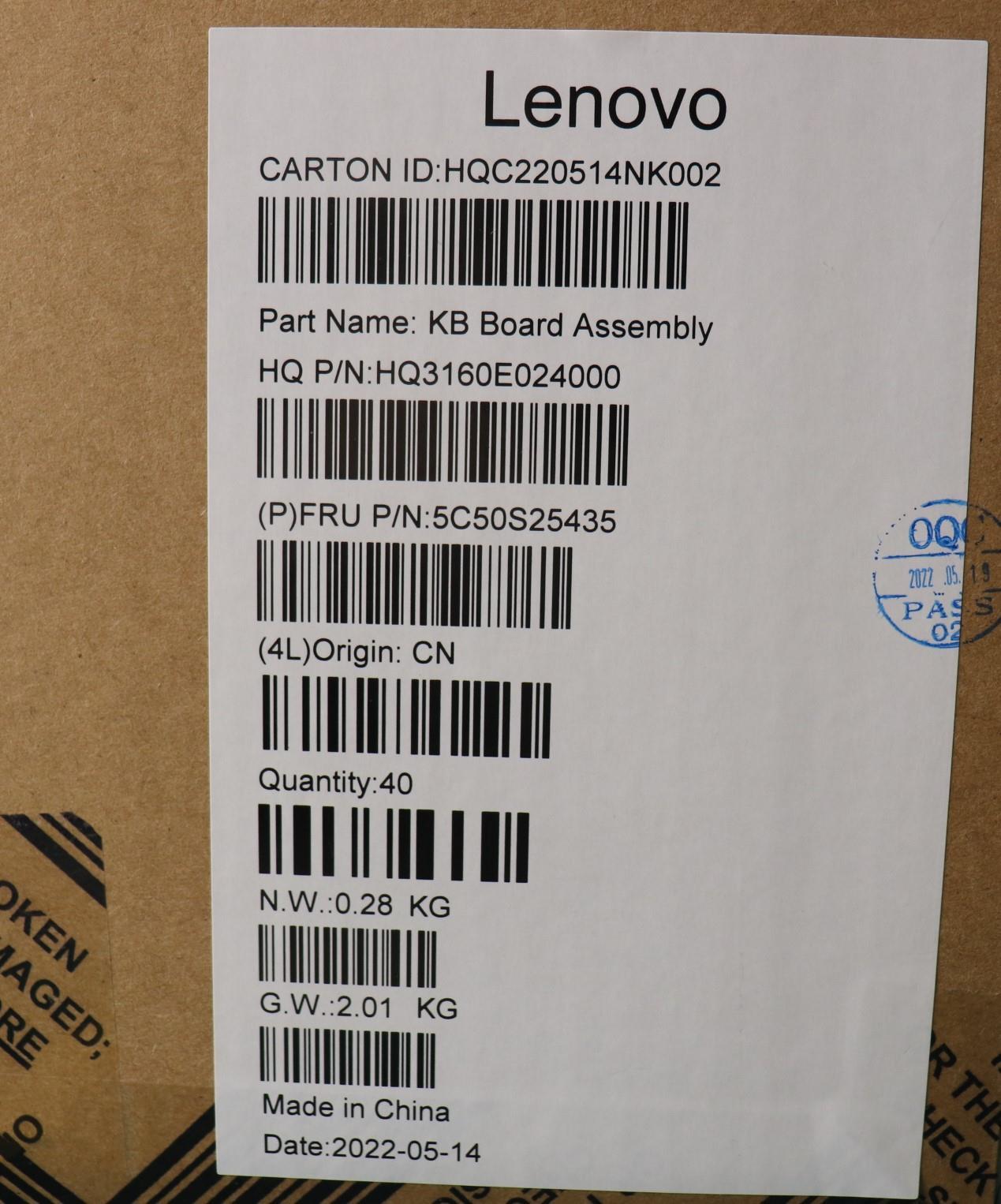 Lenovo USB Board H 82SN with Mylar, AMD - 5C50S25435
