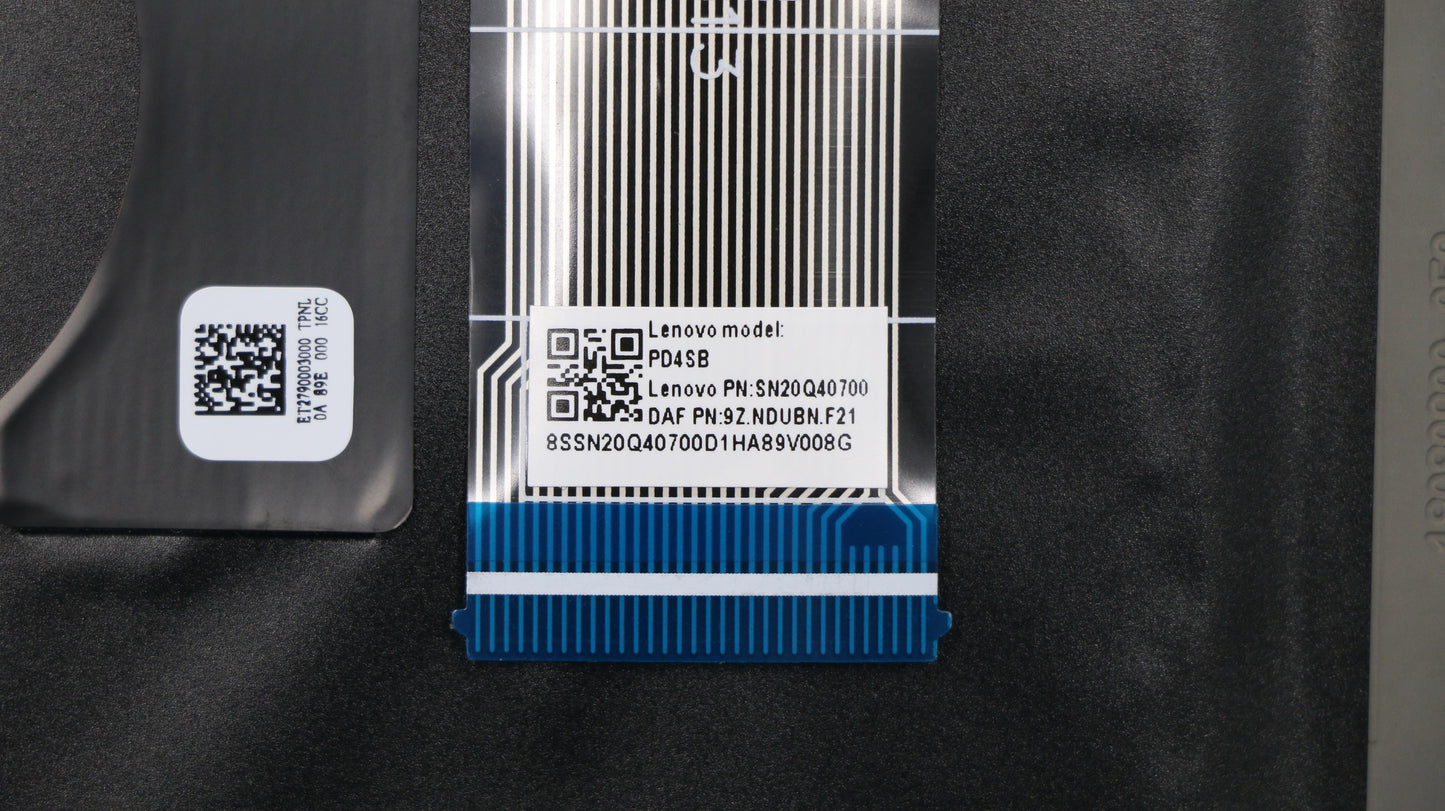 Lenovo C-Cover with Keyboard, USA English, Iron Grey, Backlit - 5CB0Q95913