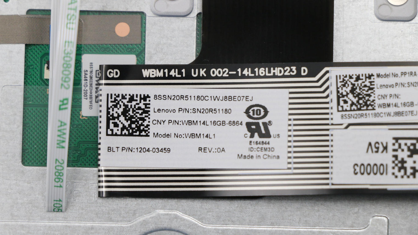 Lenovo Upper Case Asm_Uk B 81Hy Grey - 5CB0S72819