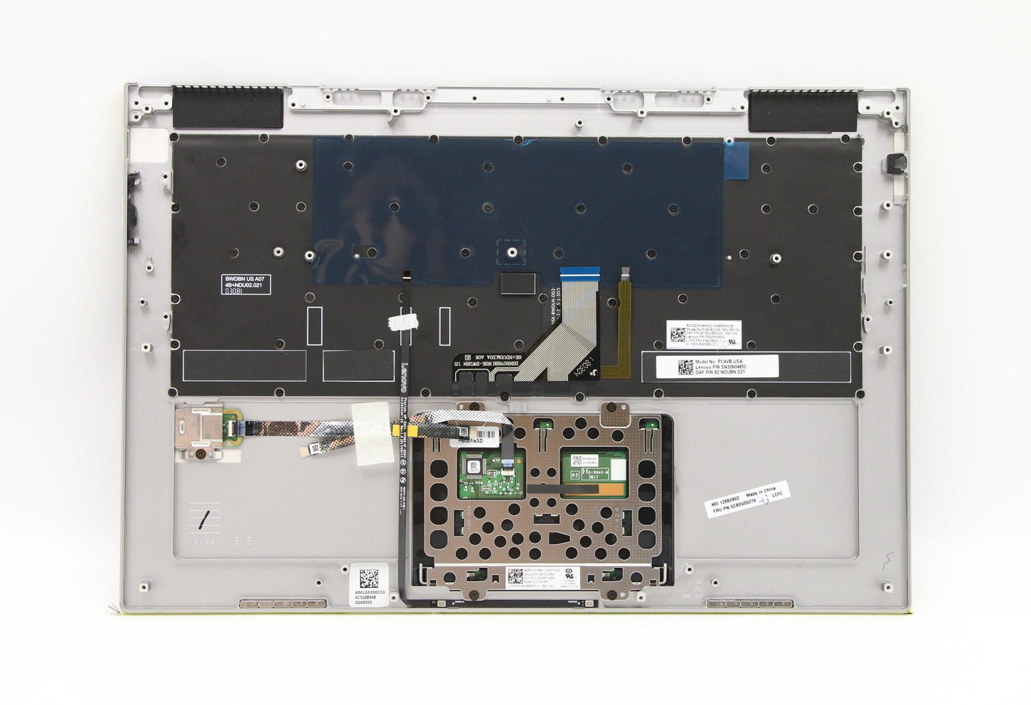 Lenovo C-Cover with Keyboard, USA English, Platinum, Backlight, Fingerprint - 5CB0V05279