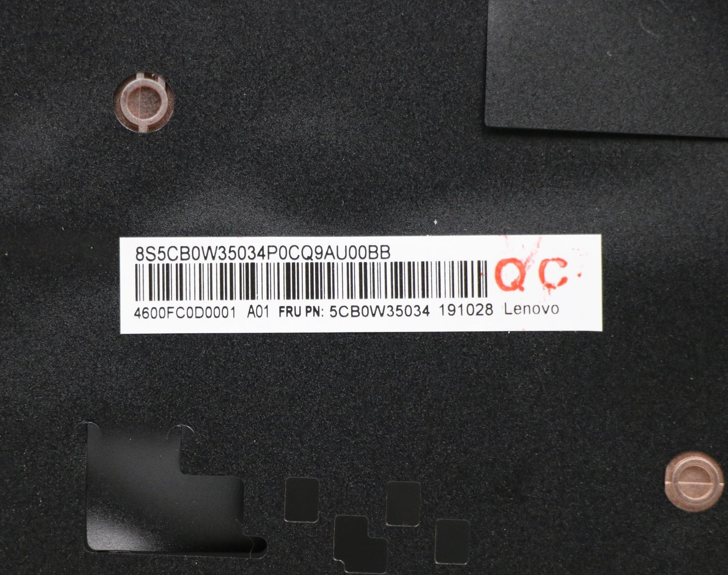 Lenovo C-Cover Without Fingerprint Reader, Black - 5CB0W35034