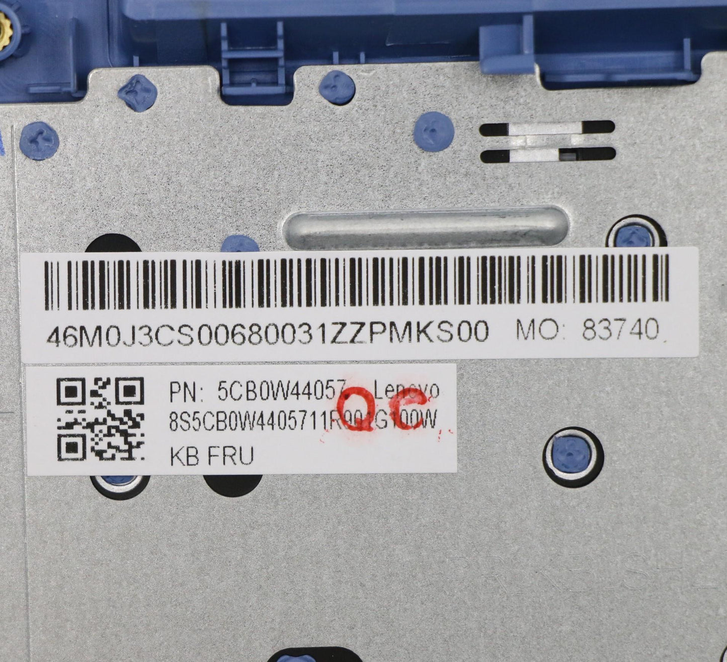 Lenovo C-Cover with Keyboard, USA English, Ice Blue - 5CB0W44057