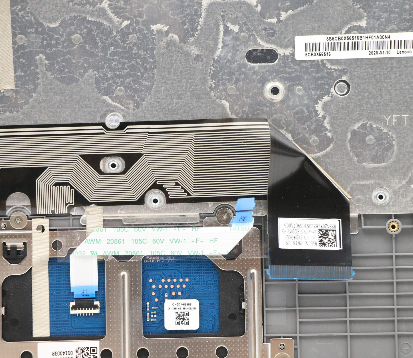 Lenovo C-Cover with Keyboard, USA English, Platinum Grey, Non-Backlit, Non-Fingerprint - 5CB0X56516