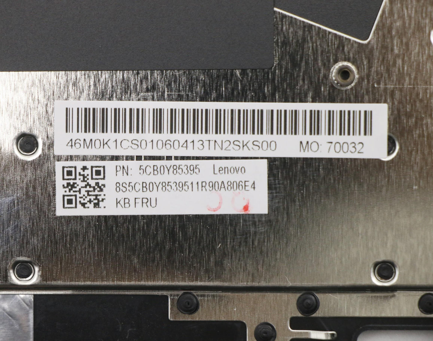 Lenovo C-Cover with Keyboard, USA English, Platinum Grey, Non-Backlit - 5CB0Y85395