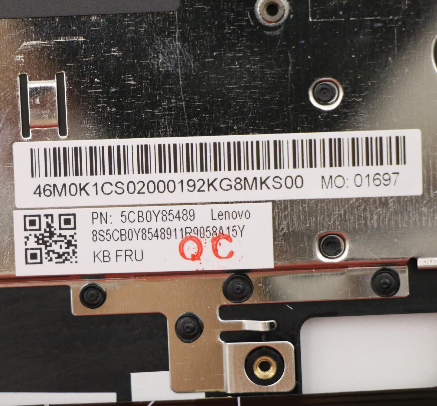 Lenovo US Keyboard with Grey C-Cover, Backlight - 5CB0Y85489