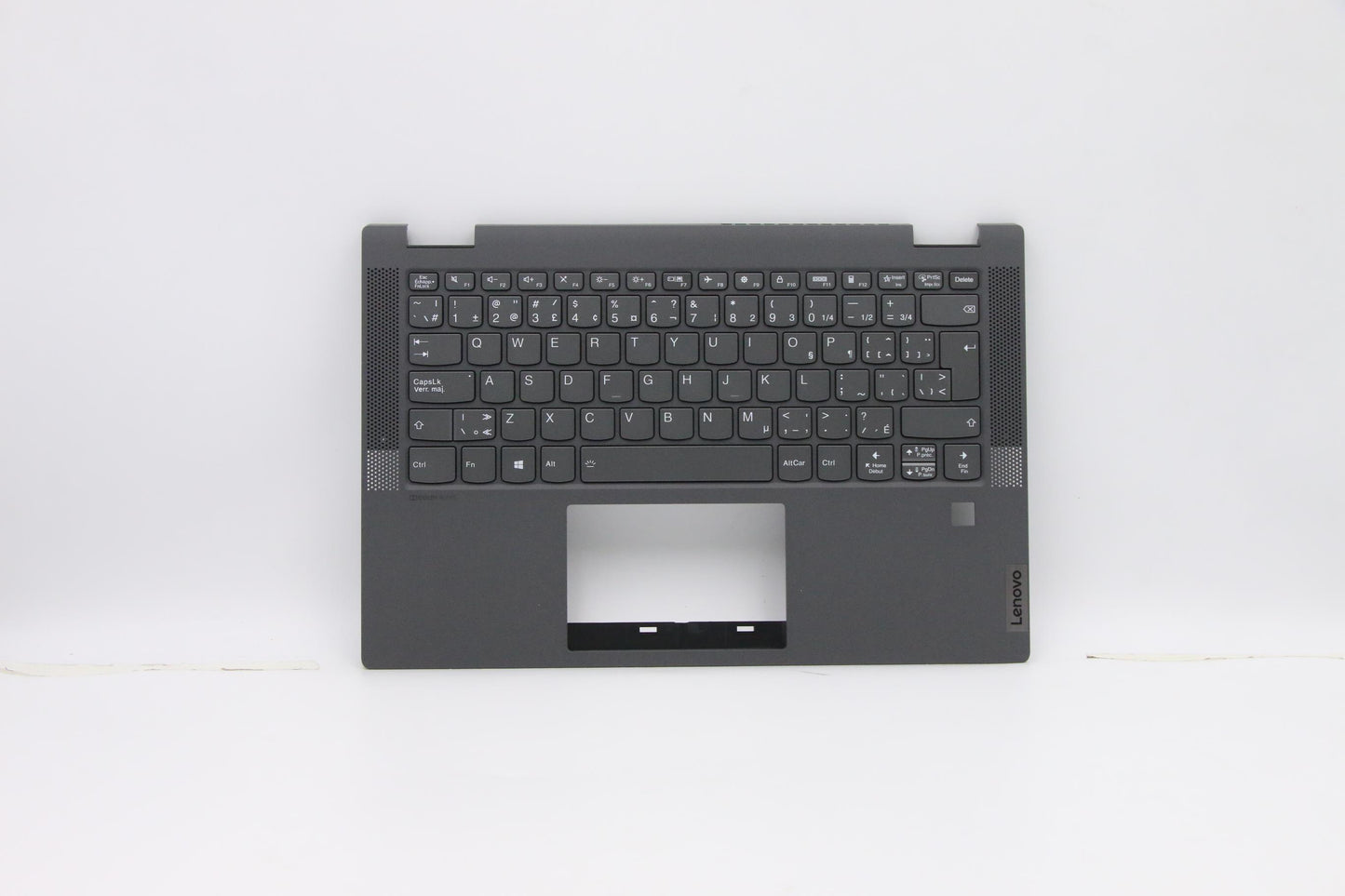 Lenovo C-Cover with Keyboard, Canadian French/English, Grey, Backlight, Fingerprint Reader - 5CB0Y85498