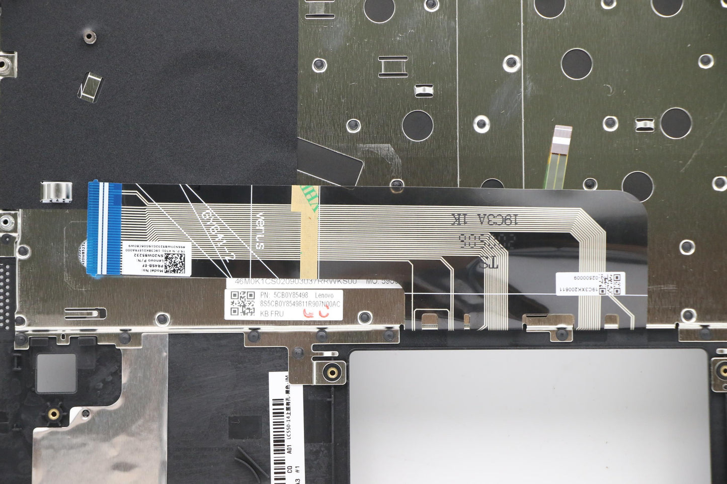 Lenovo C-Cover with Keyboard, Canadian French/English, Grey, Backlight, Fingerprint Reader - 5CB0Y85498