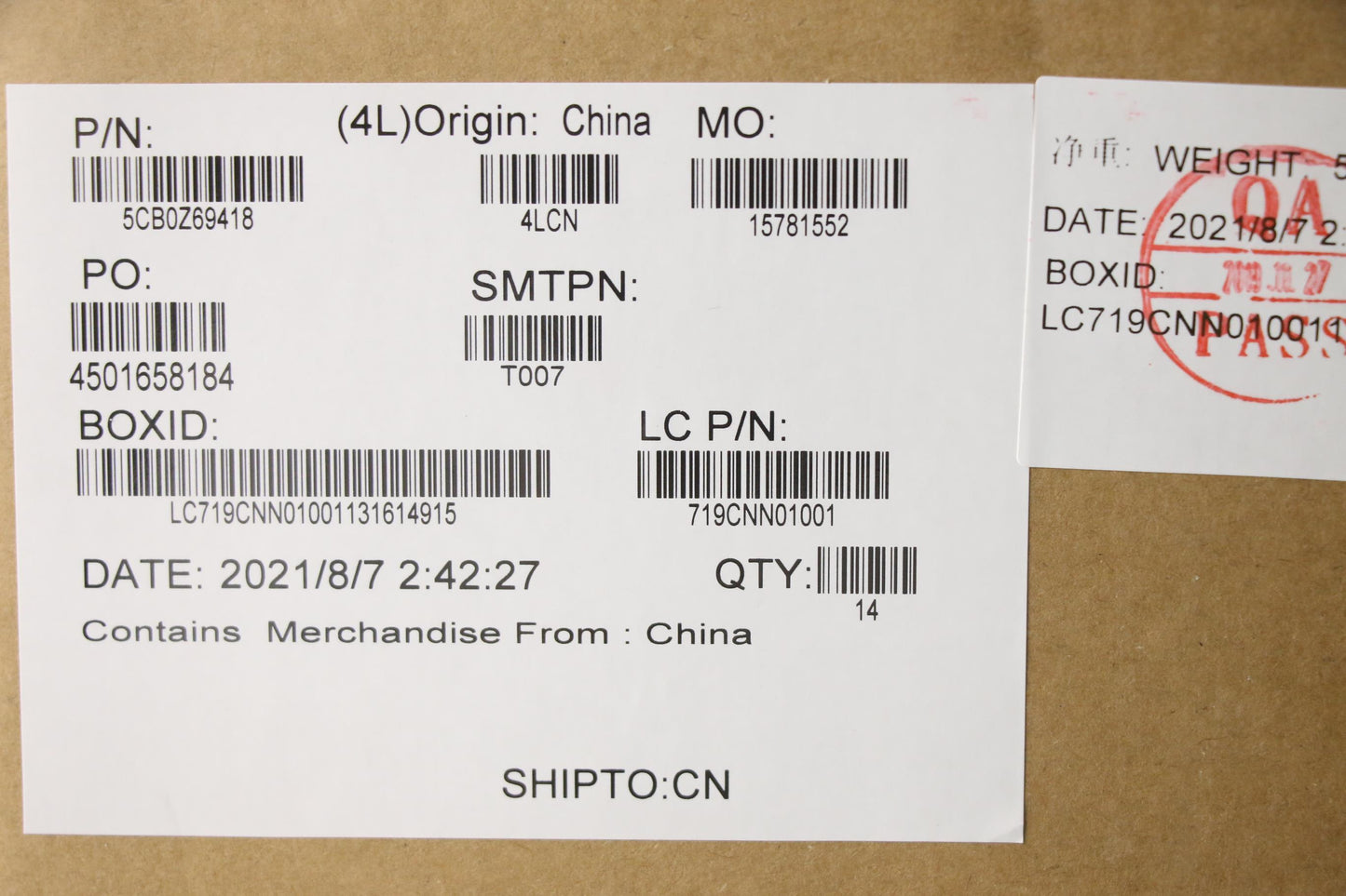 Lenovo Cover, D Cover - 5CB0Z69418