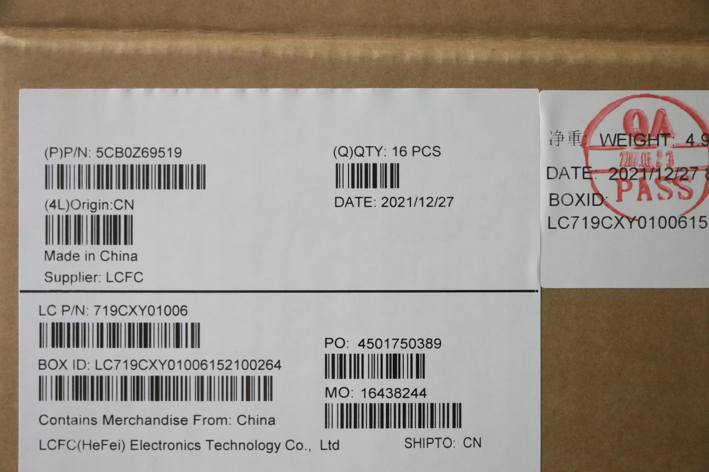 Lenovo C-Cover Assembly with FPR and SSD Support - 5CB0Z69519