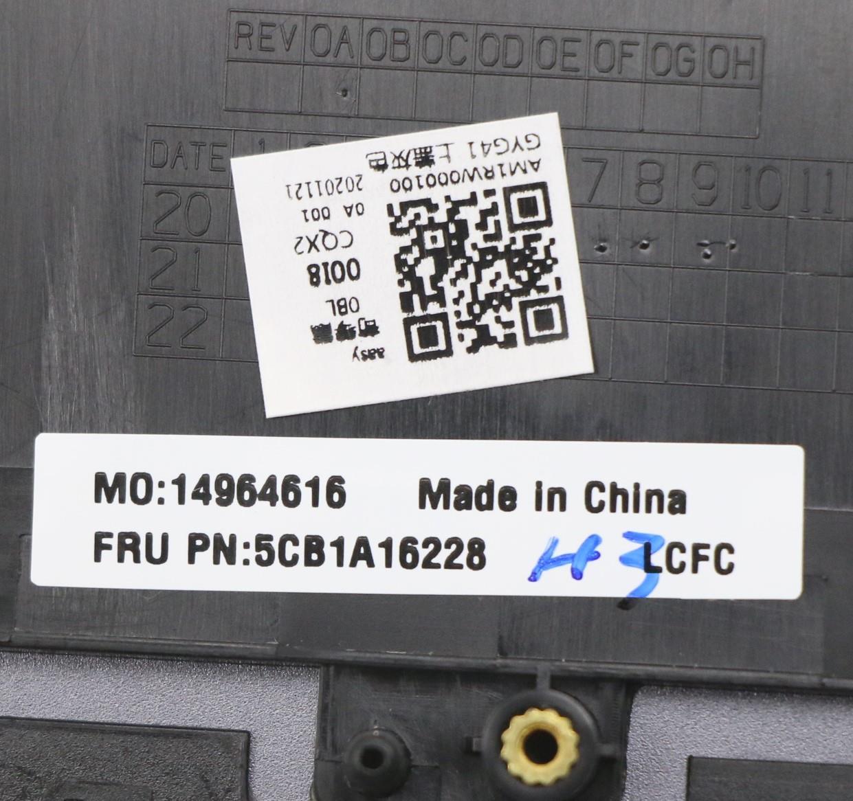 Lenovo Cover Upper Case Asm_Bel L82Bh - 5CB1A16228