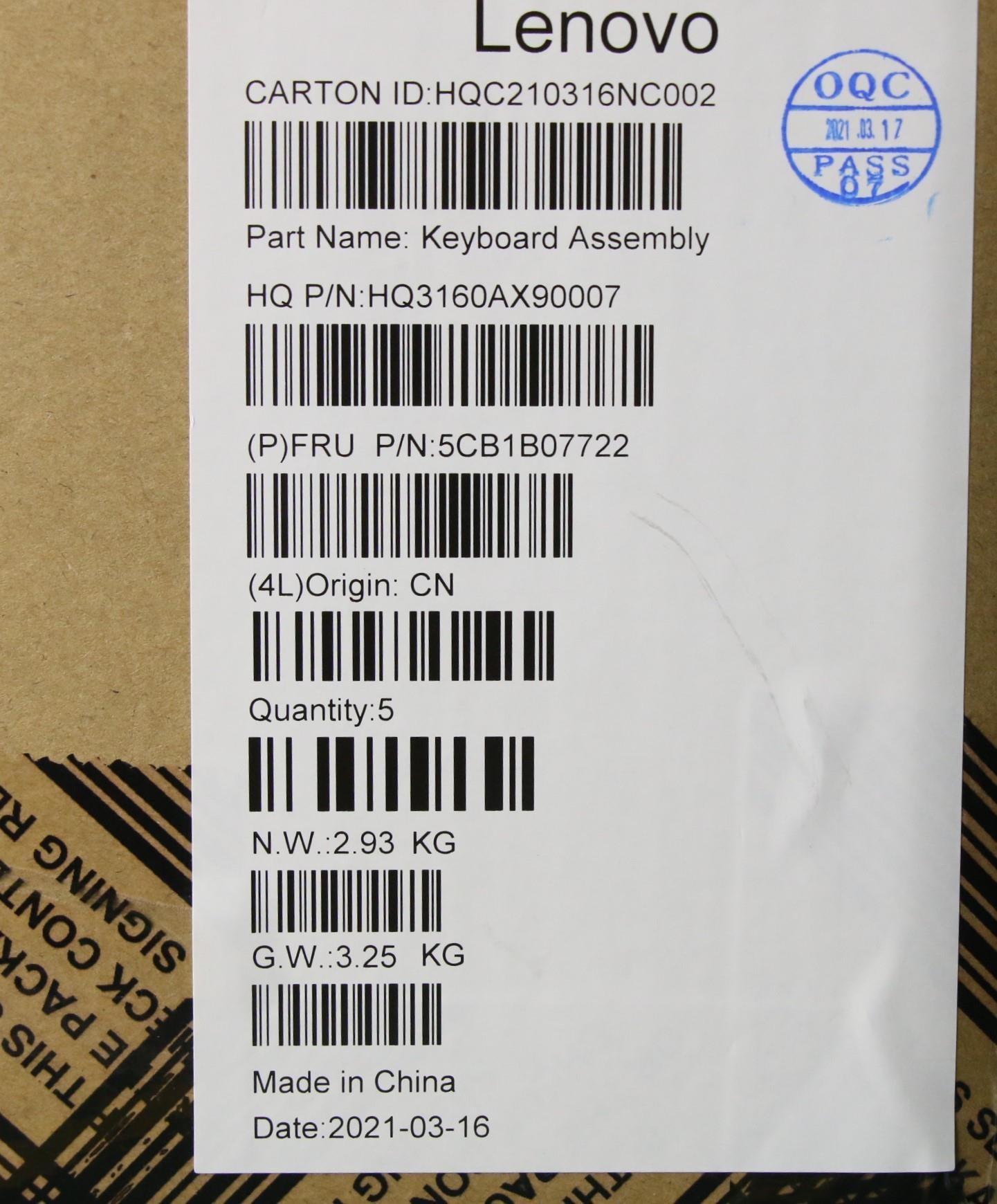 Lenovo Cover Upper Case Asm_Ara H 82E - 5CB1B07722