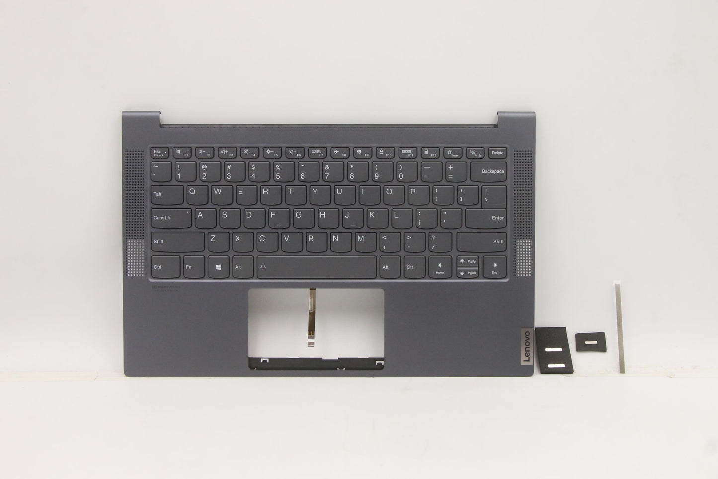 Lenovo C-Cover with Keyboard, USA English Layout, Grey, Backlit - 5CB1B10315