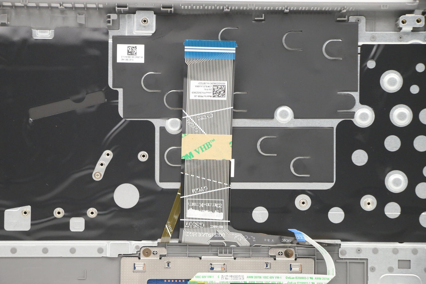 Lenovo C-Cover with Keyboard, US English-Euro Layout, Mineral Grey, Backlit - 5CB1B34953