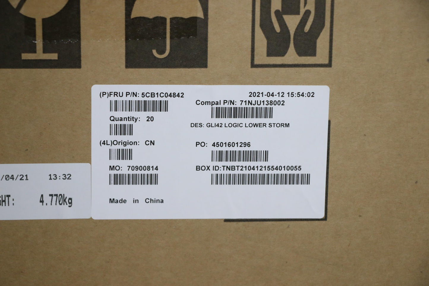 Lenovo Lower Case Cover, Storm Grey - 5CB1C04842