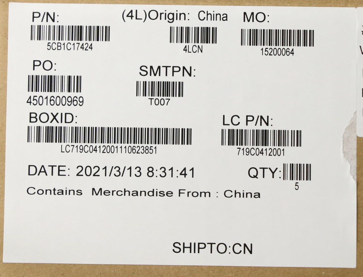 Lenovo Lower Case Cover L 82JU SDW Black - 5CB1C17424