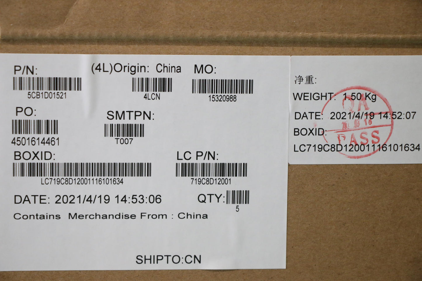 Lenovo Lower Case Cover, B 81MB Diodes - 5CB1D01521