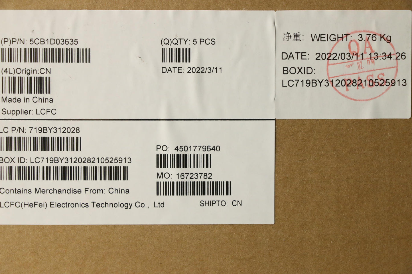 Lenovo Upper Case Assembly, French/English Keyboard, Non-Fingerprint - 5CB1D03635