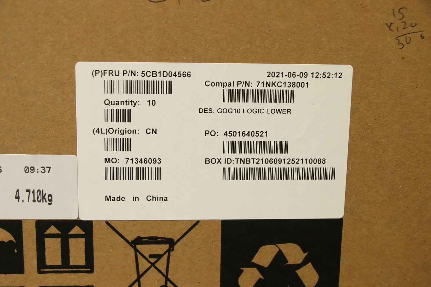 Lenovo - COVER Lower Case C 82K1 - 5CB1D04566