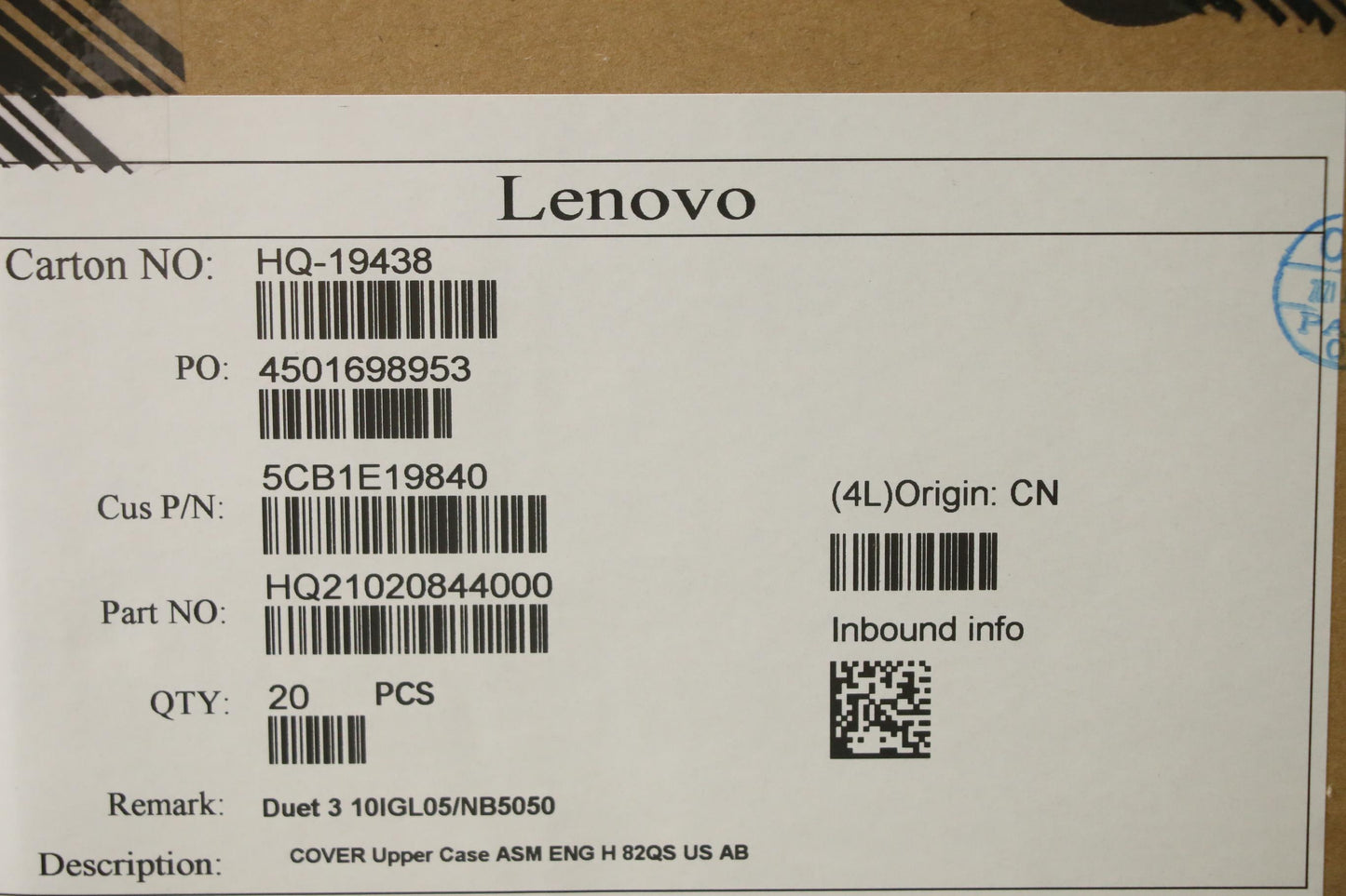 Lenovo External Keyboard, USA English, Abyss Blue, Non-Backlit - 5CB1E19840