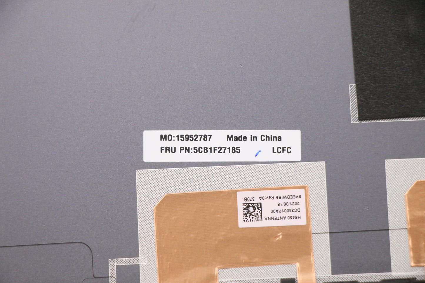 Lenovo LCD Cover, Gloss Grey - 5CB1F27185