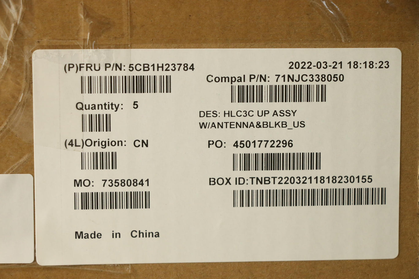 Lenovo C-Cover with Keyboard, English Layout, Backlit - 5CB1H23784