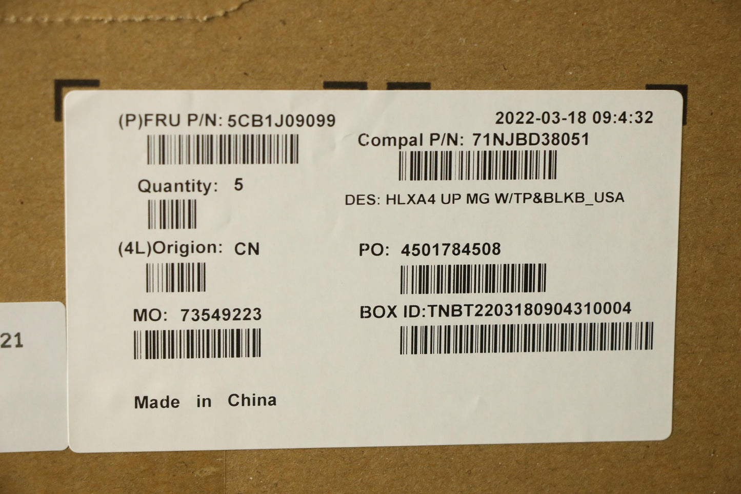 Lenovo C-Cover with Keyboard, USA English, Backlight - 5CB1J09099