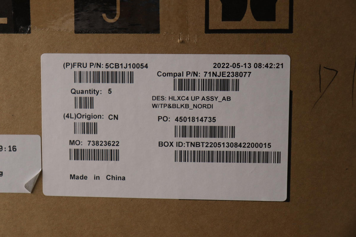 Lenovo Cover Uppercase Assembly Nordi - 5CB1J10054