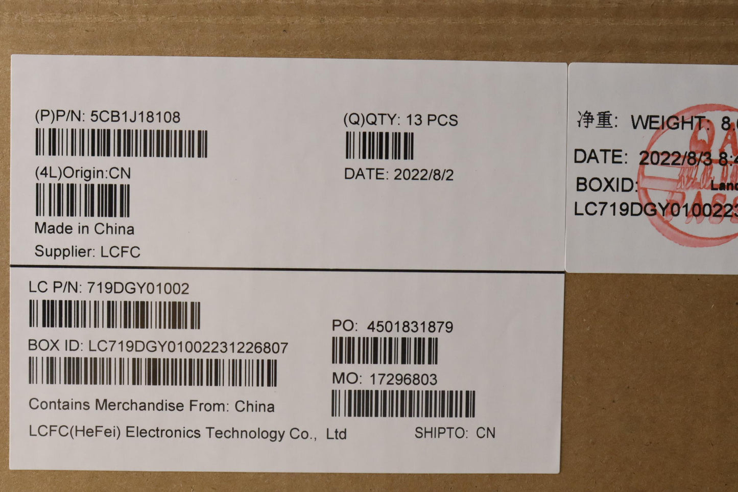 Lenovo LCD Cover Assembly - 5CB1J18108