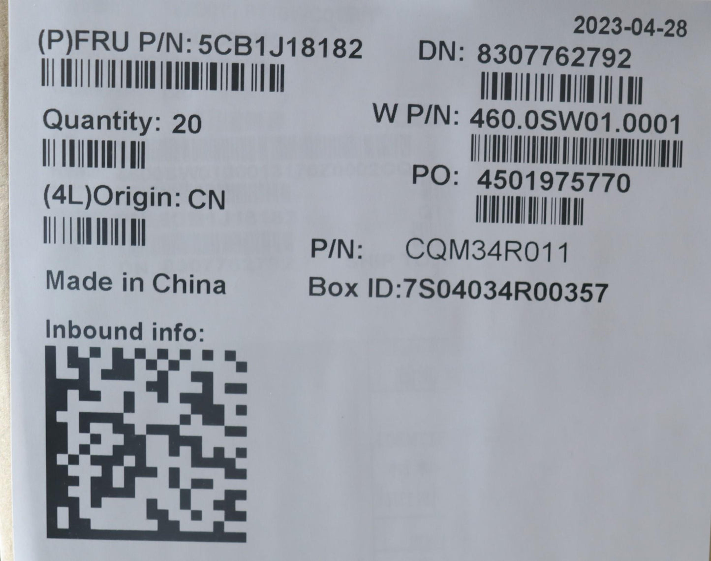 Lenovo FRU A-Cover Assembly, Slate Grey, 500WG4 - 5CB1J18182