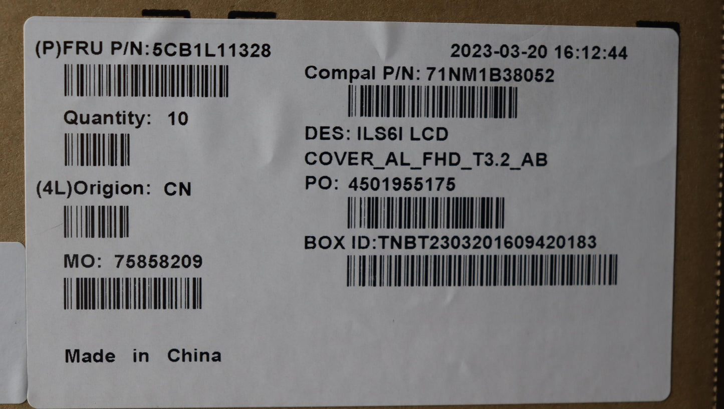 Lenovo LCD Cover with Antenna - 5CB1L11328