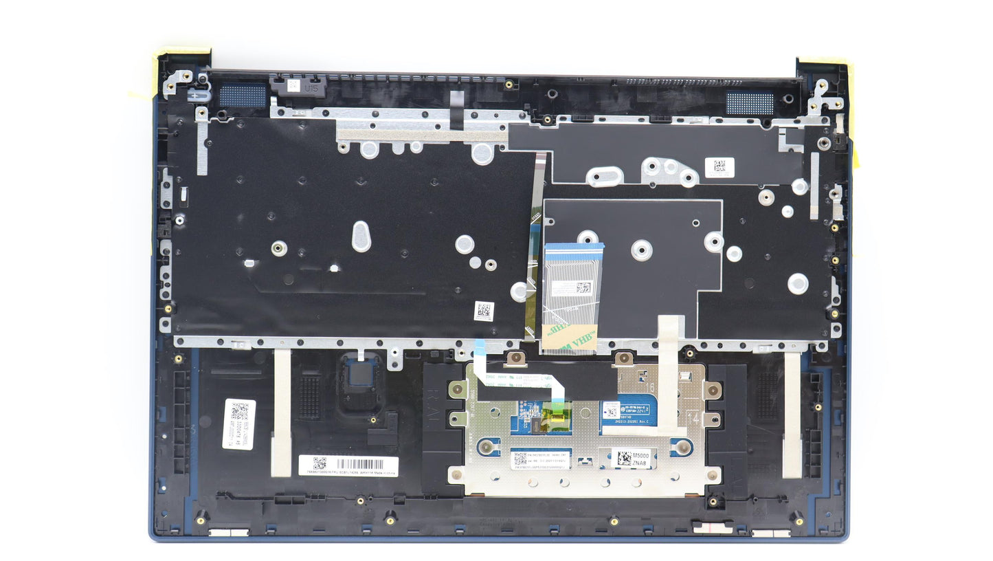 Lenovo Abyss Blue Backlit Keyboard with C-Cover, USA English, with Fingerprint Sensor - 5CB1L14286