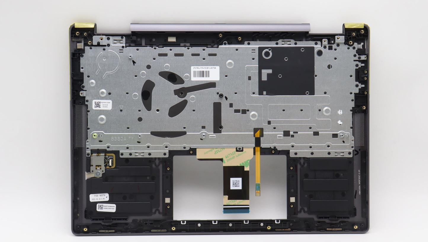 Lenovo USA English Keyboard with C-Cover, Storm Grey, Fingerprint Reader - 5CB1L40794