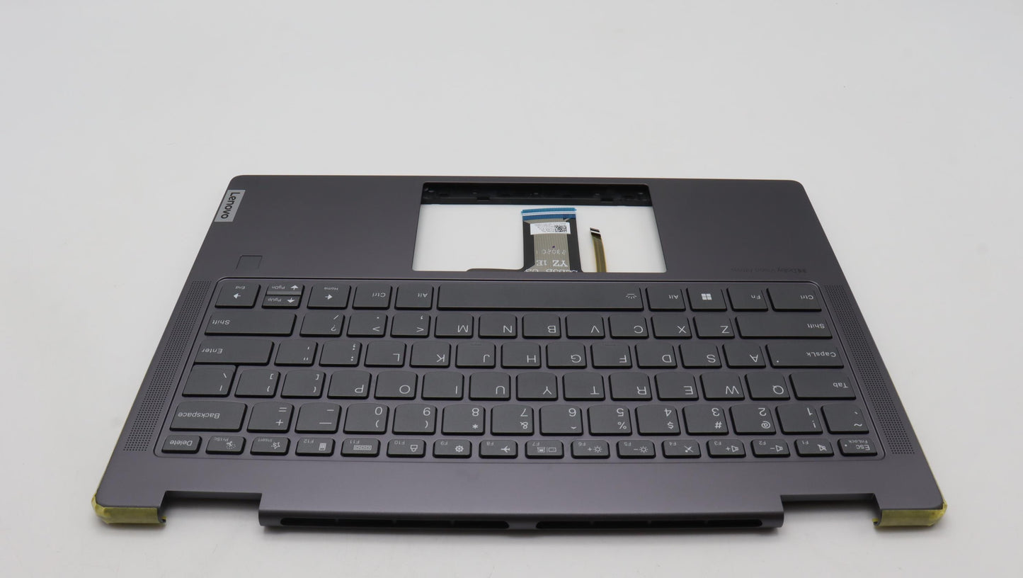 Lenovo USA English Keyboard with C-Cover, Storm Grey, Fingerprint Reader - 5CB1L40794