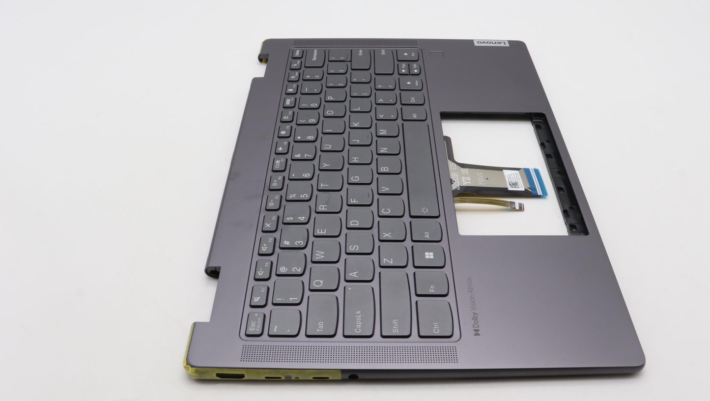 Lenovo USA English Keyboard with C-Cover, Storm Grey, Fingerprint Reader - 5CB1L40794