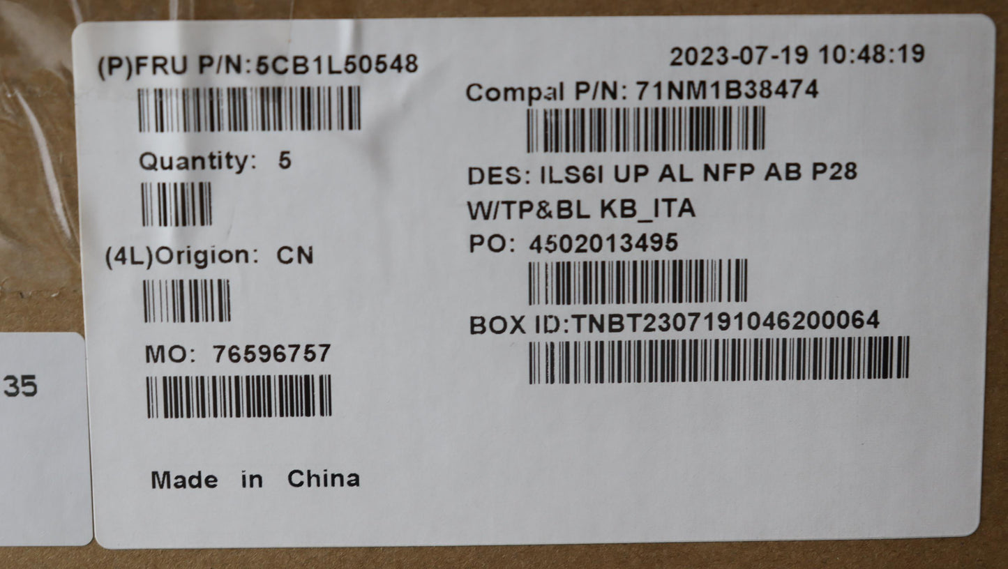 Lenovo Cover Upcase_Ita C82Xf Nfp Ab - 5CB1L50548