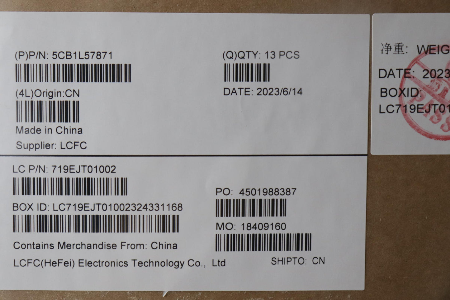 Lenovo LCD Cover KP620 WWAN Assembly - 5CB1L57871