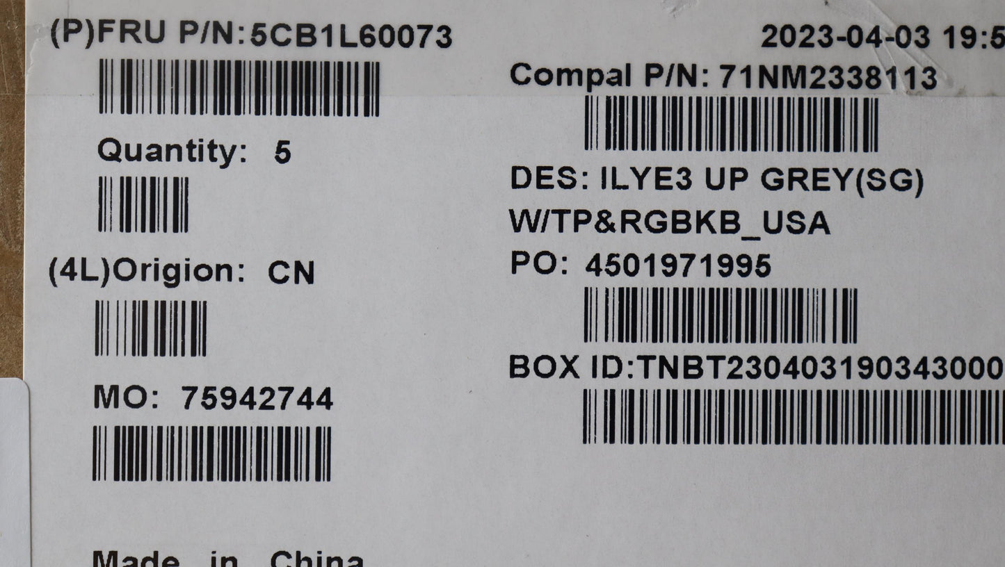 Lenovo C-Cover with Keyboard, USA English, Slate Grey, Backlight - 5CB1L60073