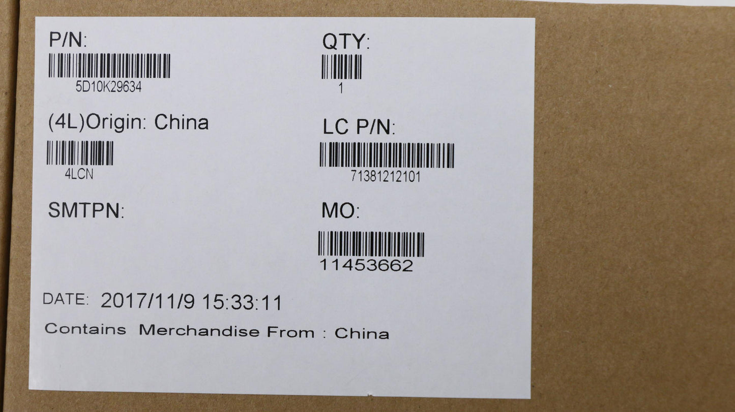 Lenovo LCD Module, 15.6", UHD, Non-Touch, Anti-Glare, IPS, 250nit - 5D10K29634