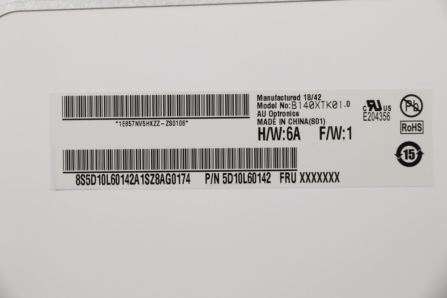 Lenovo Display Au B140Xtk01.0 6A Hdt - 5D10L60142