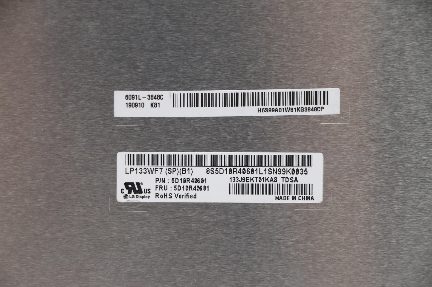 Lenovo 13.3" LG Display Panel, FHD, Anti-Glare, Slim Notebook - 5D10R40601